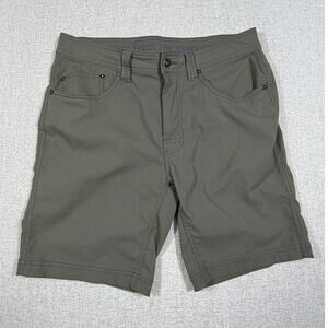 Prana Mens 34x9 Brown Hiking Shorts Stretch Outdoor Trail Casual Performance